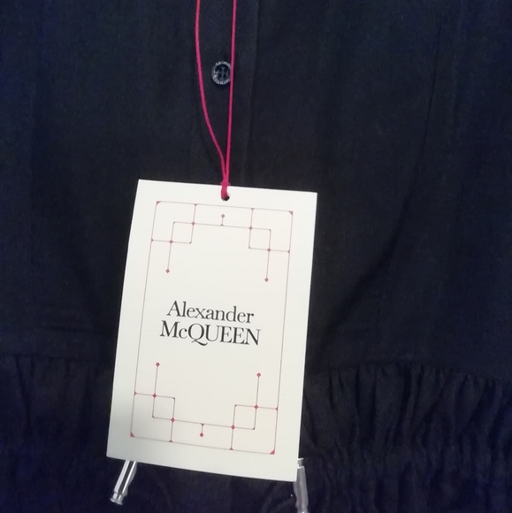 Alexander McQueen Small Cotton Black Dress - Picture 3 of 6